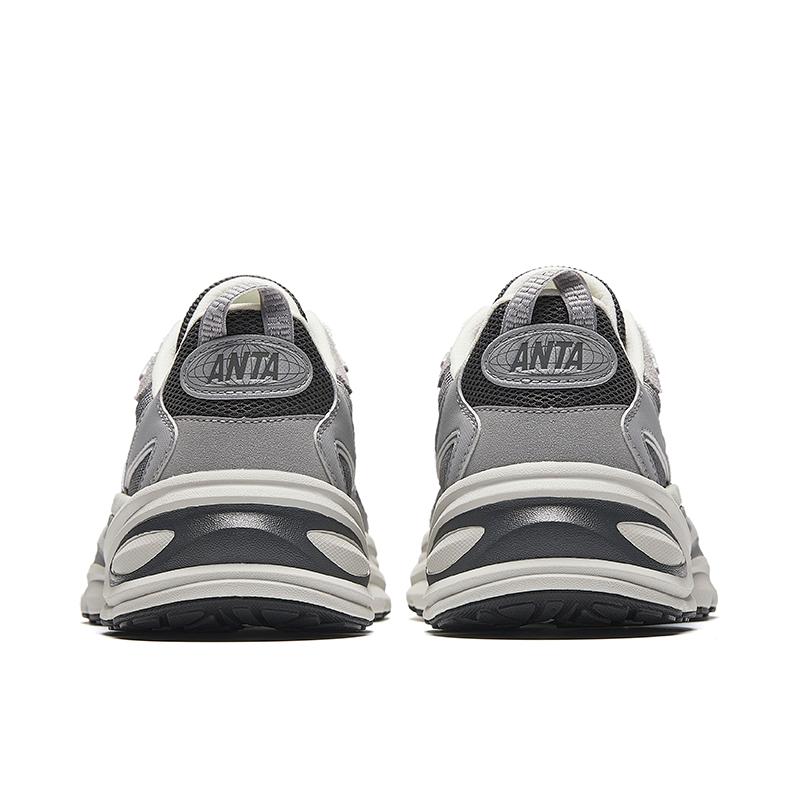 Anta Ta801 Sports Comfortable Non-Slip Wear-Resistant Breathable Low-Top Casual Shoes Men Sneaker Gray Silver 912518803-1