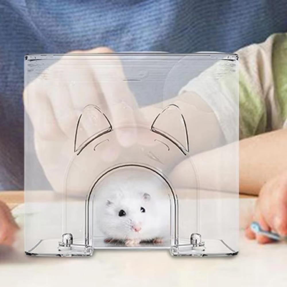 

Summer Water Cube Pet Nest Transparent Cooling Pet House Hamster Cooling House For Small Animals прозорий