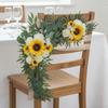2 Pieces Wedding Aisle Chair Decoration Ready To Use Artificial Flower Swag Set Handmade