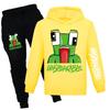 Boys Comfortable Warm Sweater Casual Hooded Loose Printing Clothing Sets Boys