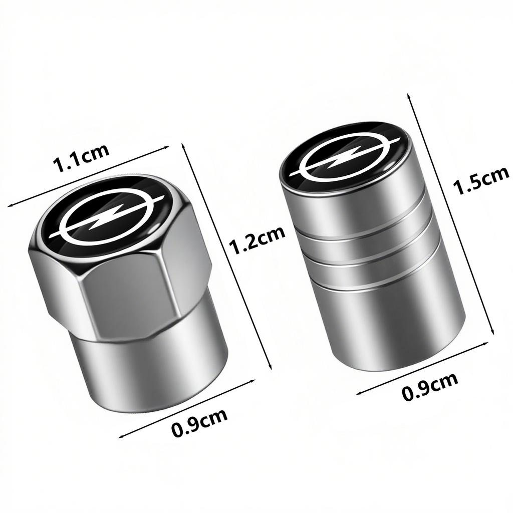 4PCS New Metal Car Wheel Tire Valve Air Stem Cap For Opel Corsa Astra Insignia Vectra Zafira Meriva Mokka Grandland Vivaro