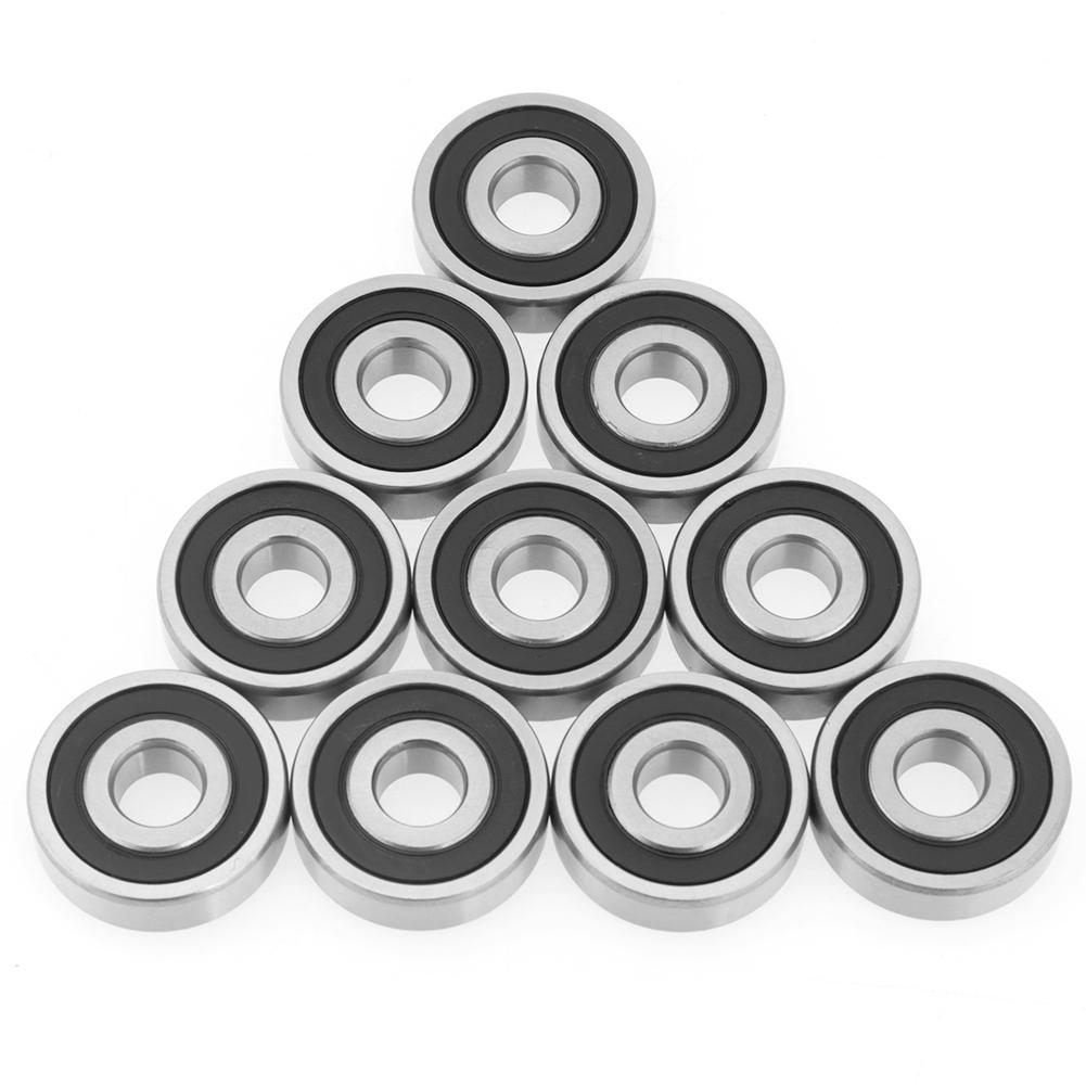 10 rubber ed bearings, high quality steel bearings 10 x 30 x 9 mm, 10 percent for mechanical devices, electrical instruments, toy