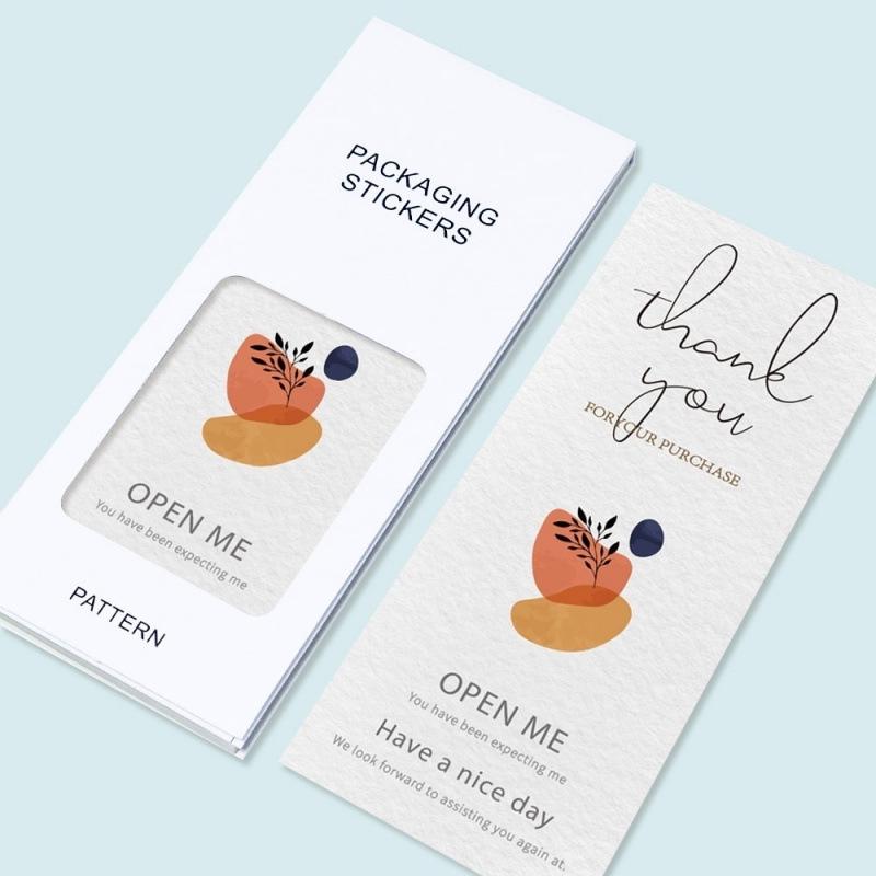 Pack of 50 White Retro Style Long Strip Rectangular Stickers