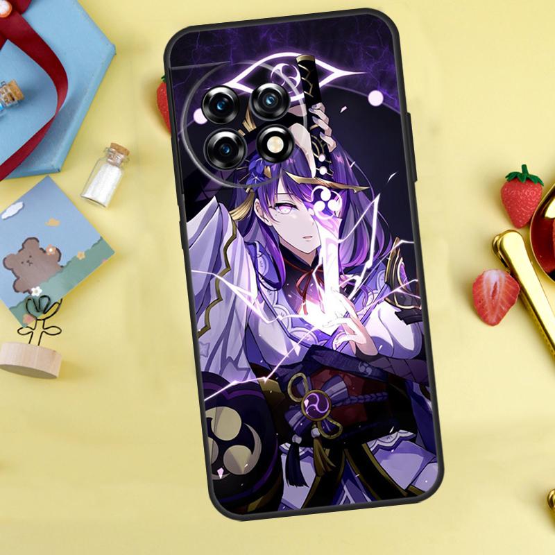 Genshin Impact Raiden Shogun Cover For OnePlus 13R 13 12 12R 11 10 Pro 8T 10T OnePlus Nord 4 CE 2 3 Lite N30 N10 N20 Case