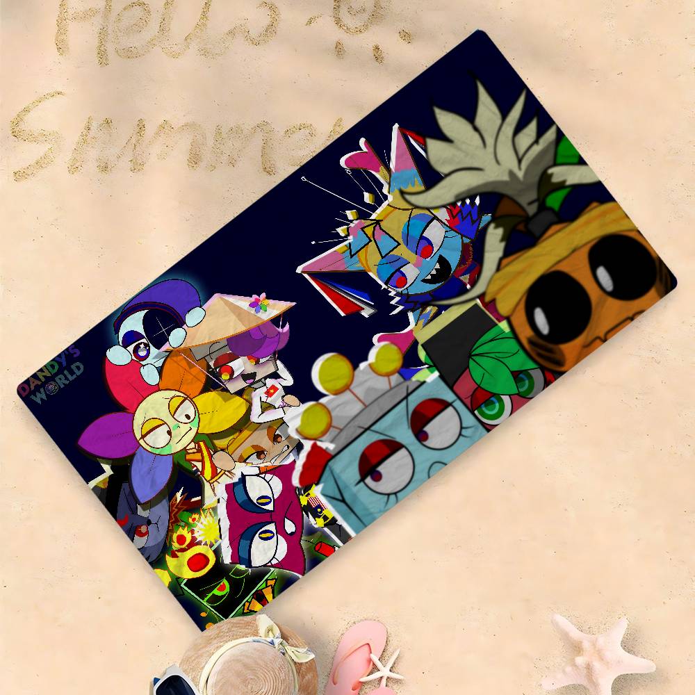 D-Dandys Worlds Cartoon Microfiber Blanket Quick Drying Beach Towels Oversized Printing Super Absorbent Pool Towel Blanket