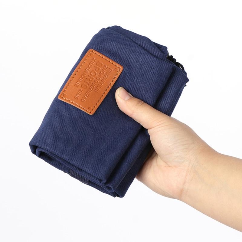 3 Größen faltbare tragbare Angusrute Tasche Große Kapazität Angeltasche Verdickte Leinwandtasche Angelzubehör Zubehör