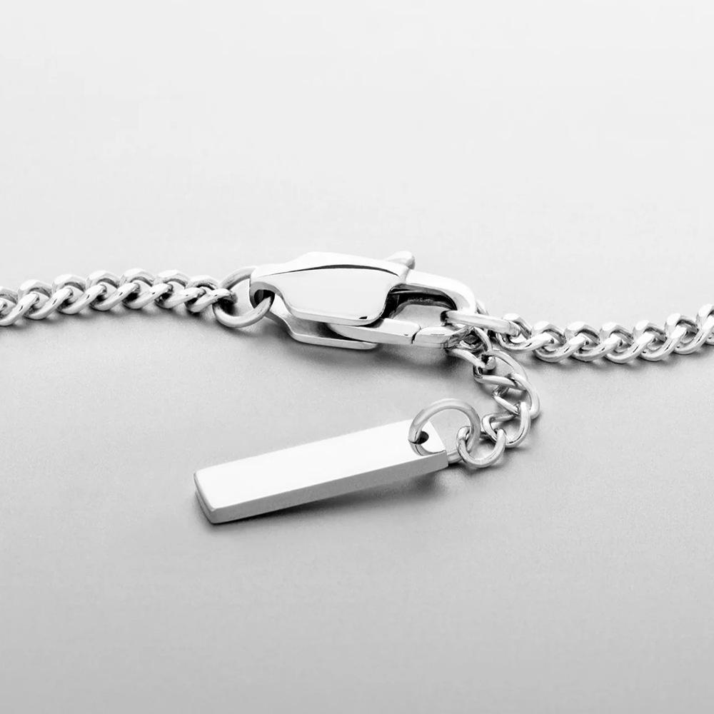 eManco Men's Adjustable Colorfast Stainless Steel Cuban Link Bracelet