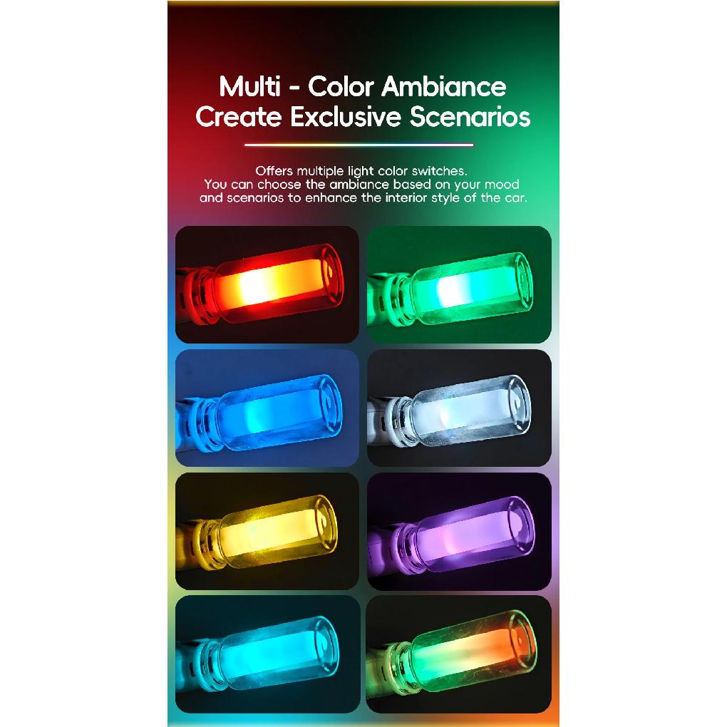 2x Car USB LED Rainbow Color 5V Retro LED Bulbs RGB Night Light Yellow Candle Style Camping Incandescent Decorative LED Lighting