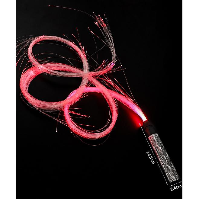 Toy Metal7Color light whip USB Rechargeable Flashing Whip Atmosphere Prop Stage Fiber Optic Whip LED