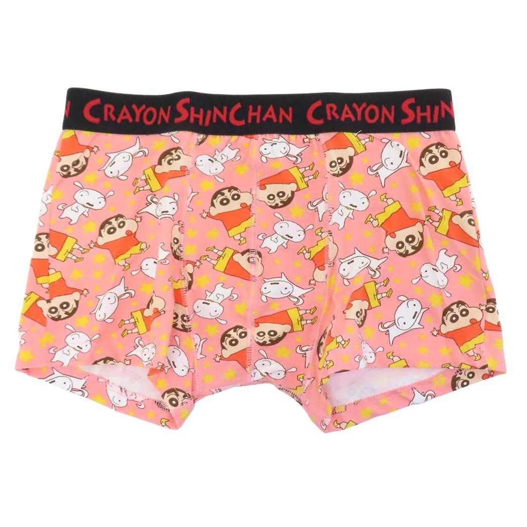 Small Planet Crayon Shin-chan Men's Boxer Briefs, Star Pattern, Size L