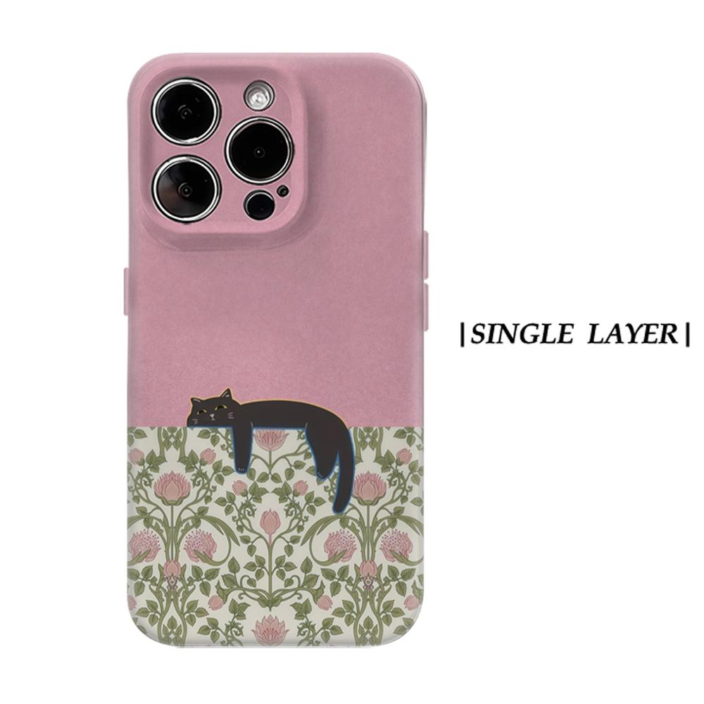 

Black Cat & FloralFor Magnetic Phone Case for IPhone 17 16 15 14 13 Pro Max Plus Single Double-layer Tough Case IPHONE17PROMAX