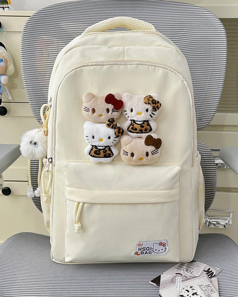 Schoolbaghellokitty cute doll backpack female large capacity middle and high school student schoolbag anti-theft zipper leisure bag