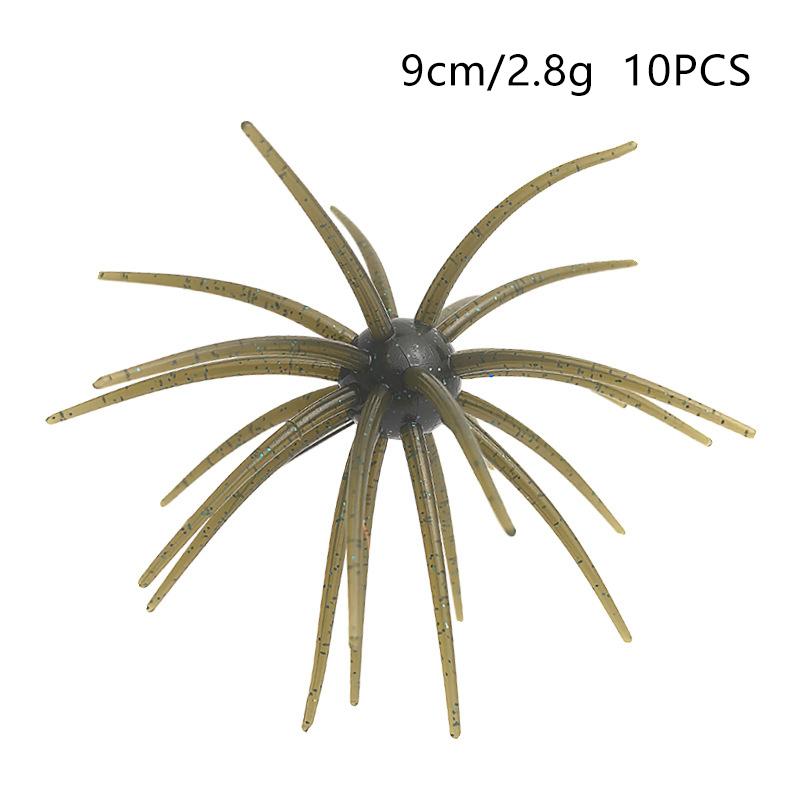 10 Pezzi 2,8g 8,7g Esca Morbida Riccio di Mare TPE Silicone Lure da Pesca Attrezzatura Portatile per Pescatori Principianti