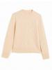 Autumn/Winter Cashmere Half-High Neck Long Sleeve Cable Knit Sweater