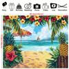 2D-Ebene, 1 Stück tropischer Strand Hawaii-Thema Hintergrundstoff, geeignet für den Muttertag