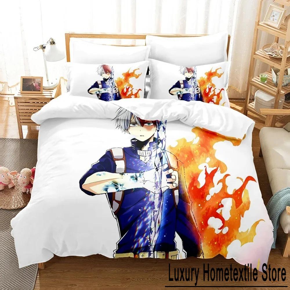 3d Anime Bedding Set My Hero Academia Quilt Duvet Cover Sets No Sheet Home Decor Single Queen King Size Gift Cute Boys Cartoon