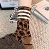 4 pary skarpetek damskich w panterkę, skarpetki sportowe bawełniane, skarpetki studenckie Y2k, białe, Lolita, Harajuku, dziewczęce, zabawne skarpetki