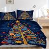 3pcs Christmas Tree Bedding Set, Includes 1 Comforter + 2 Pillowcases, Without Pillow Inserts, Soft Comfortable, Lightweight Breathable061