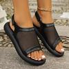 Mode Sommer Damen Schuhe 2024 NEU Kontrastfarbe Mesh Atmungsaktive Plateauschuhe Leichte Lässige Damen Sportsandalen Sandalias De Mujer
