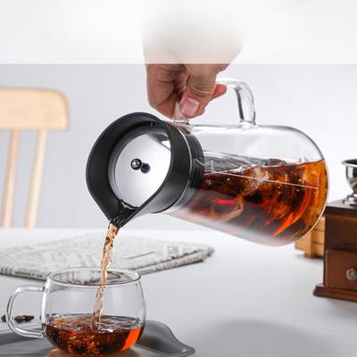 Kaltbrüh-Kaffeemaschine aus hochborosilicate Glas Kaffeemaschine aus Glas Kaltbrüh-Eistropfen-Kaffeemaschine Hitzebeständige Teekanne
