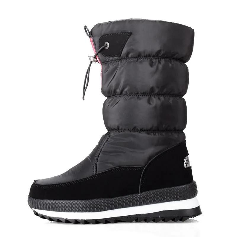 Fashion Boots Woman Snow New Shoes Women Platform Woman Shoes Fashion Waterproof Mid High Boots Platform Botas Mujer Winter Girls Boots