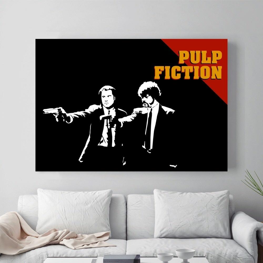 Pulp Fiction Vintage Filmové Plakáty a grafiky Nástěnné umění Dekorativní obraz Obraz na plátně Do obývacího pokoje Domácí dekorace Bez rámu