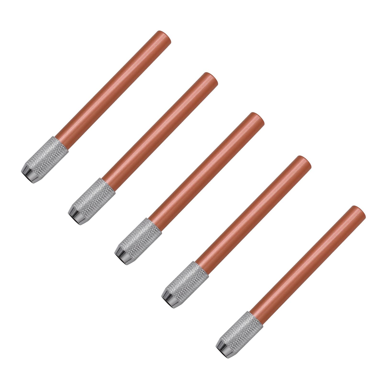 

5 шт. алюминиевые удлинители для карандашей металлическая ручка держатель для ручек удлинитель школьные канцелярские принадлежности художественный инструмент для письма для студентов оранжевый