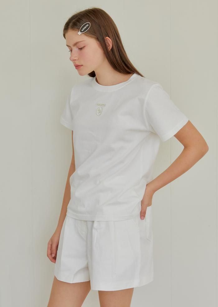 ANOETIC Anc Embroidery Logo Tee_White
