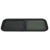 900x300mm Round Angle Sliding RV Window Black Tempered Glass Shade Window for Camper Trailer