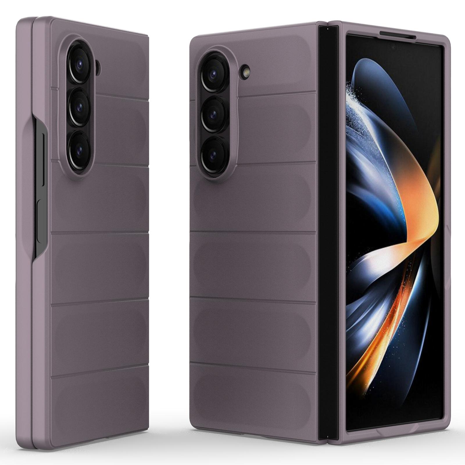 

Для Samsung Galaxy Z Fold6 5G чехол прочный жесткий ПК складной чехол для телефона Light Purple