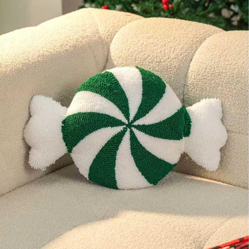 Nordische Weihnacht Schneeflocke Süßigkeiten Besticktes Kissen Kissen