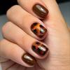 24pcs Short Coffin Leopard Print Fake Nail Press On Square Head Full Cover Cat's Eye Design Nail Tips Detachable False Nail Set