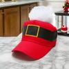 Christmas Baseball Hat Unisex Cosplay Costume Lovely Bobbles Santa Hat Stage Props Hat Festival Headwear for Adult Teens