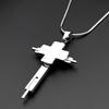 Stainless Steel Multi-layer Jesus Cross Pendant Necklaces for Men Women Gold Silver Color Hip Hop Crucifix Chain Amulet Jewelry