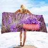 Charming Lavender Field Print Beach Towel - Soft MicrofiberPool & Spa - Perfect Gift for Nature Lovers and Outdoor Enthusiasts