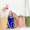 Travel Portable Water Bottle Bag Crossbody Simple Solid Color Cup Protector Canvas Protective Sleeve With Strap Bottles Pouch