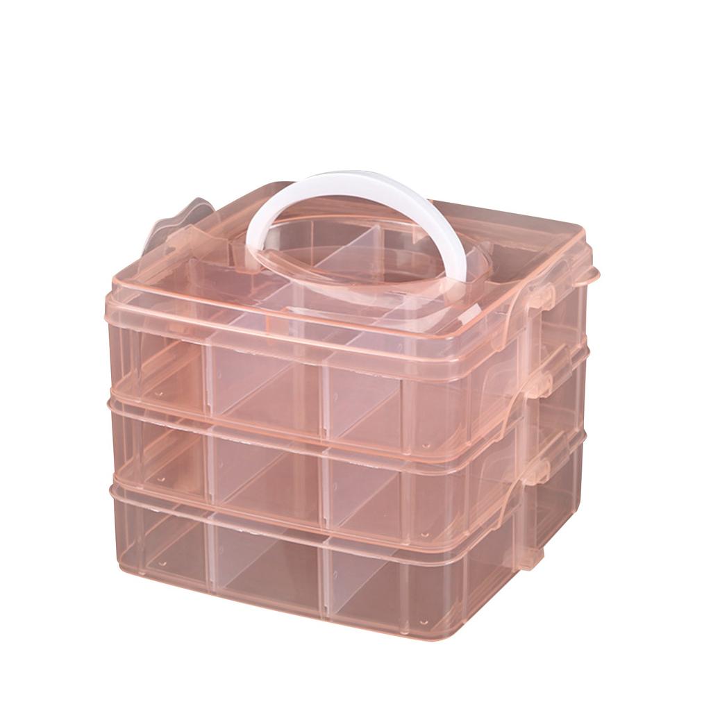Malý trojvrstvový prenosný odnímateľný úložný box s 18 priehradkami Organizér na náradie a skrutky Úložný box
