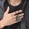 Valentine's Day Gift Stainless Steel Jewelry Dog Tag Man Necklace Pendant  For Wedding Birthday Party Dad Boyfriend