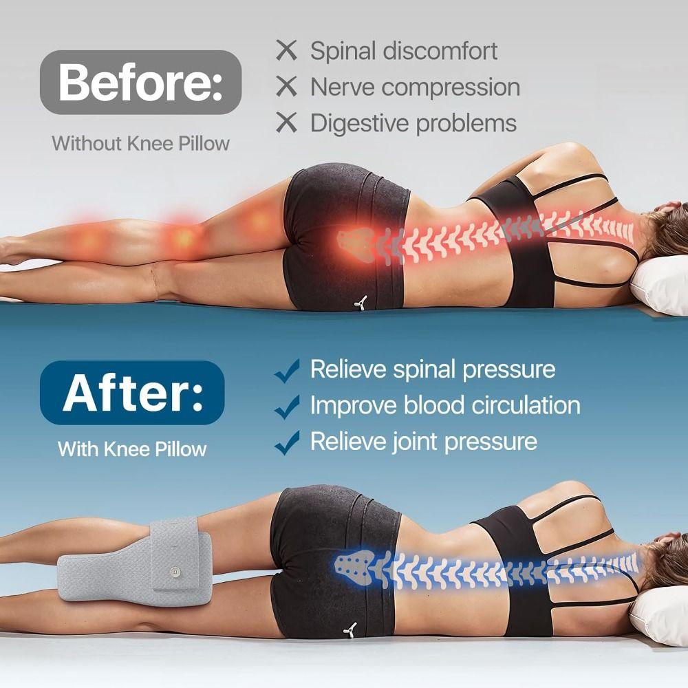 Solid Color Knee Pillow Adjustable Strap Leg Positioning Pillow  Relieves Hip and Leg Pain