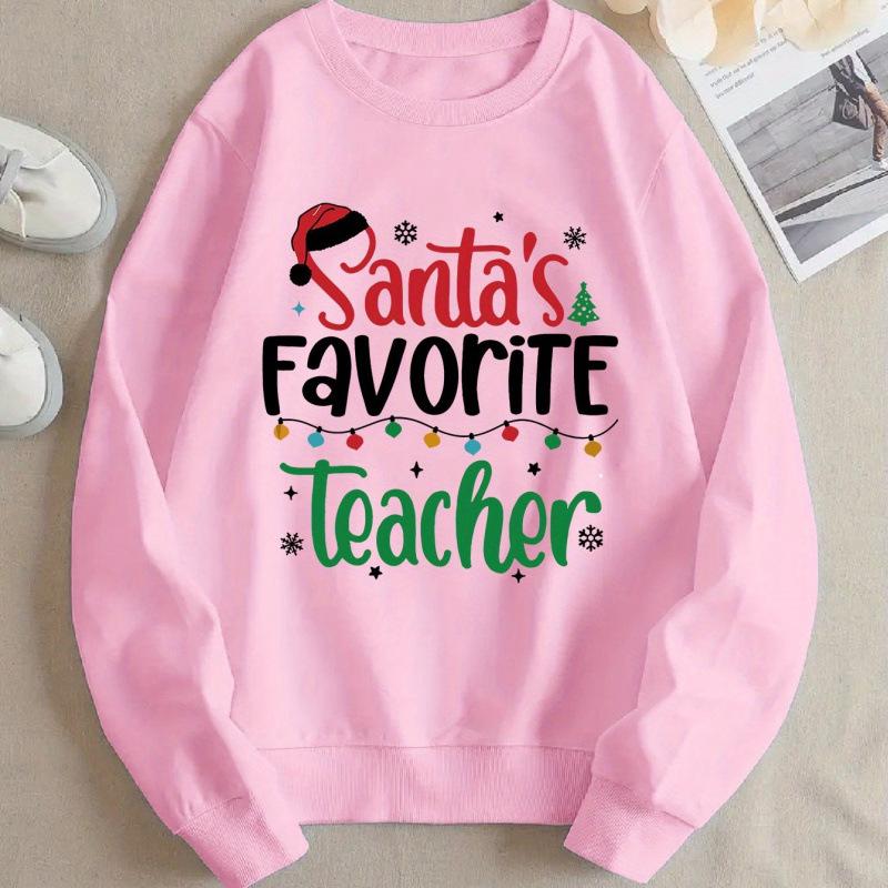Women's Festive Santa Claus Fleece-Lined Christmas Hoodie
