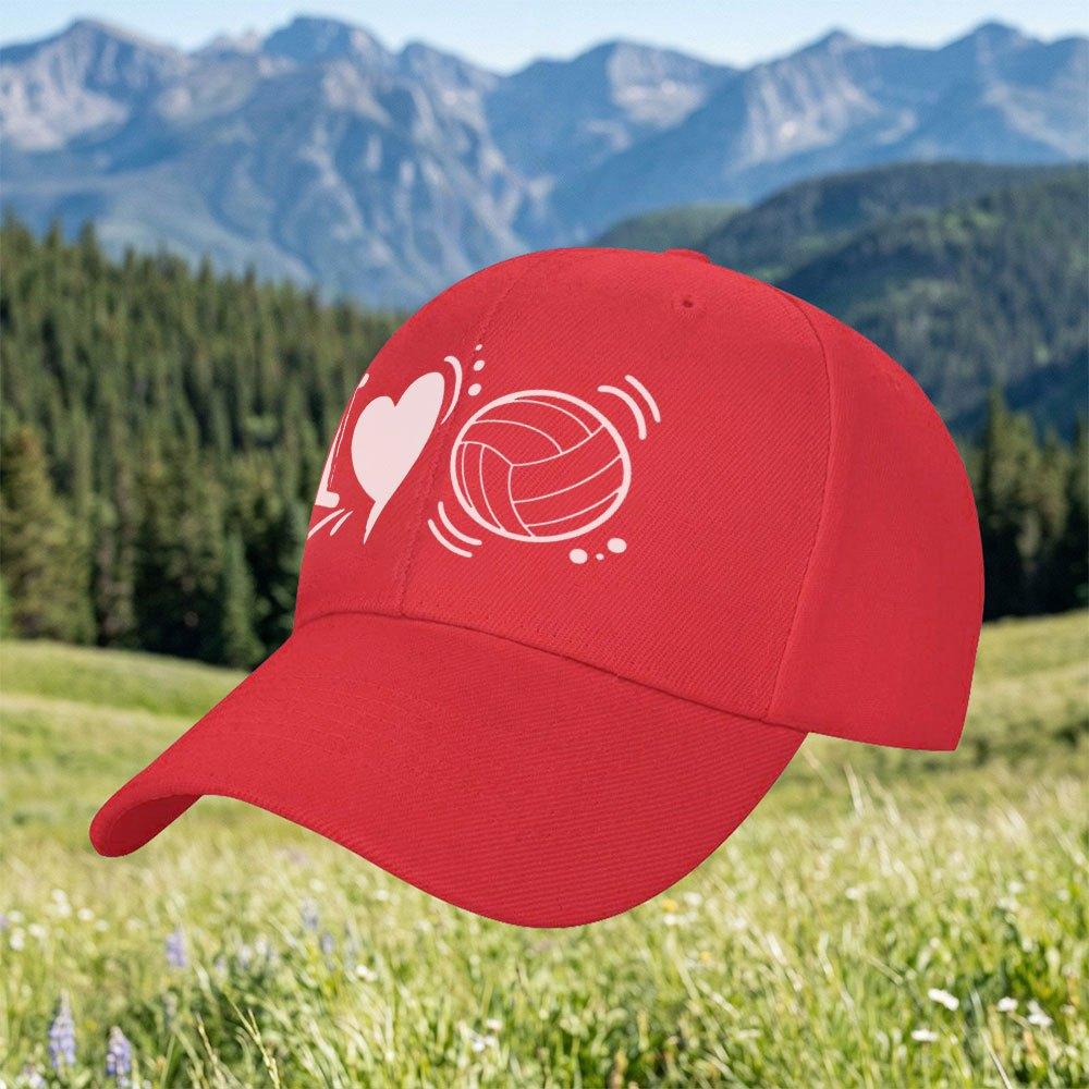 1 Stück Helle Baseballkappe Unisex Outdoor-Sportkappe Mit Volleyball-Thema Partner-Matching-Stil Mehrere Farben Erhältlich I