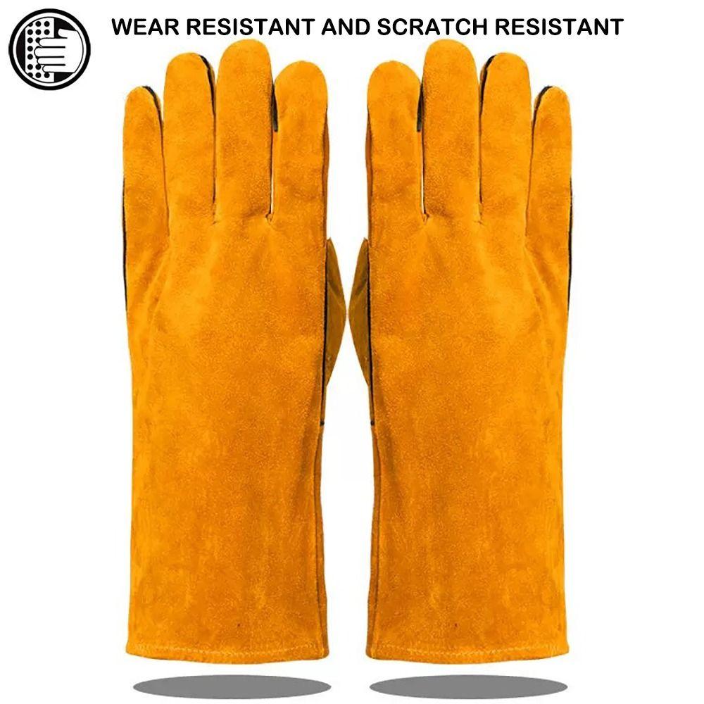 Cowhide Soldering Gloves Flame-retardant Welding Gloves New Labor Gloves