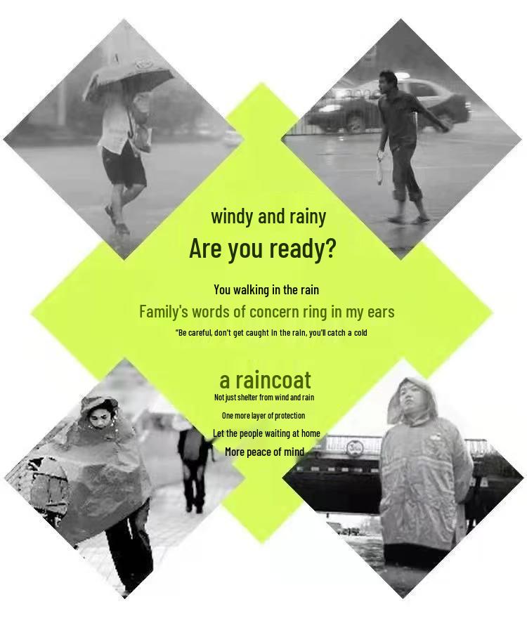 High-Speed Reflective Winter Cotton-Padded Raincoat & Pants Set for Outdoor Use