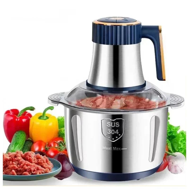 1L Electric Meat Grinder Stainless Steel Multifunctional Food Processor Vegetable Slicer Blender for Kitchen