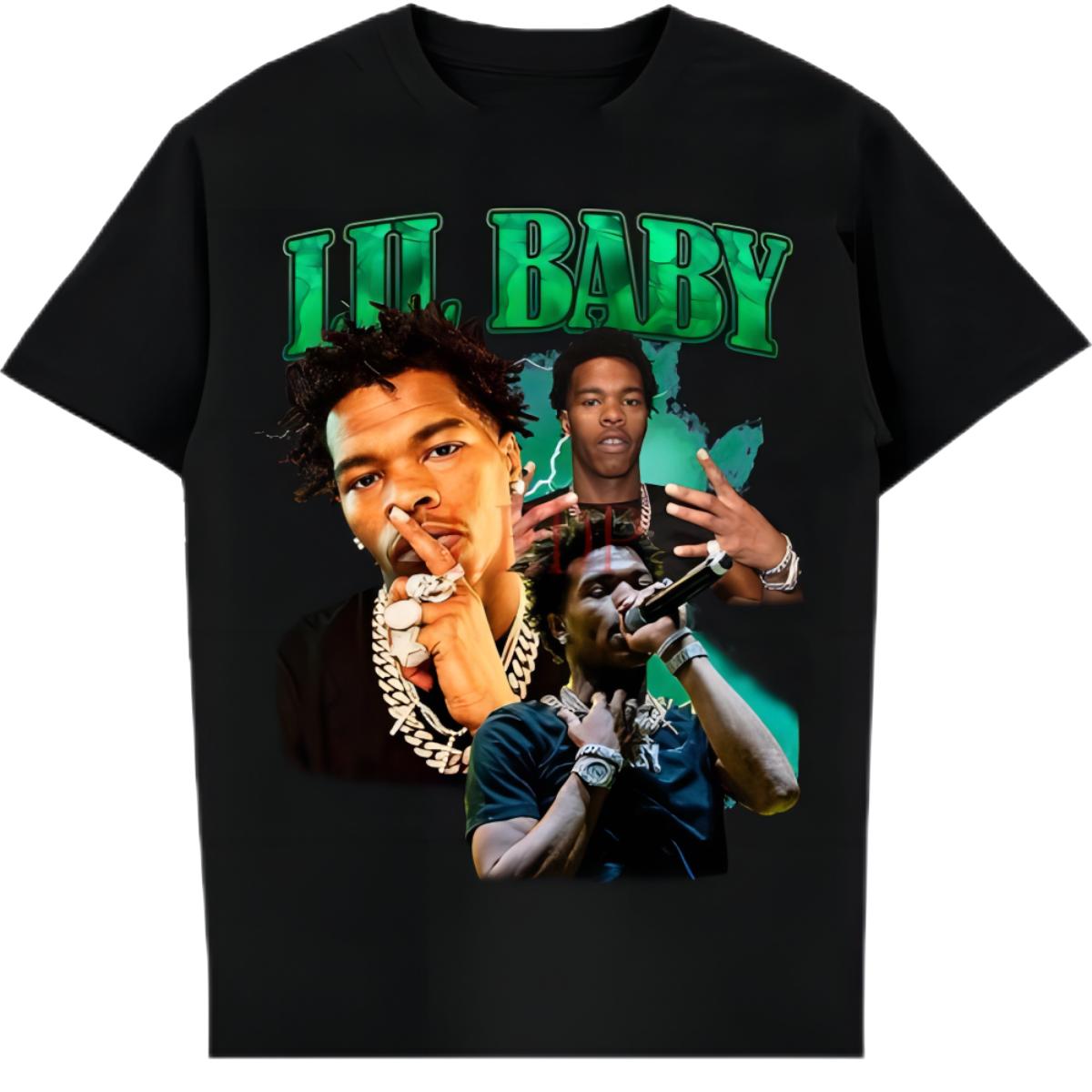 Lil Baby Portrait Collage T-Shirt XL