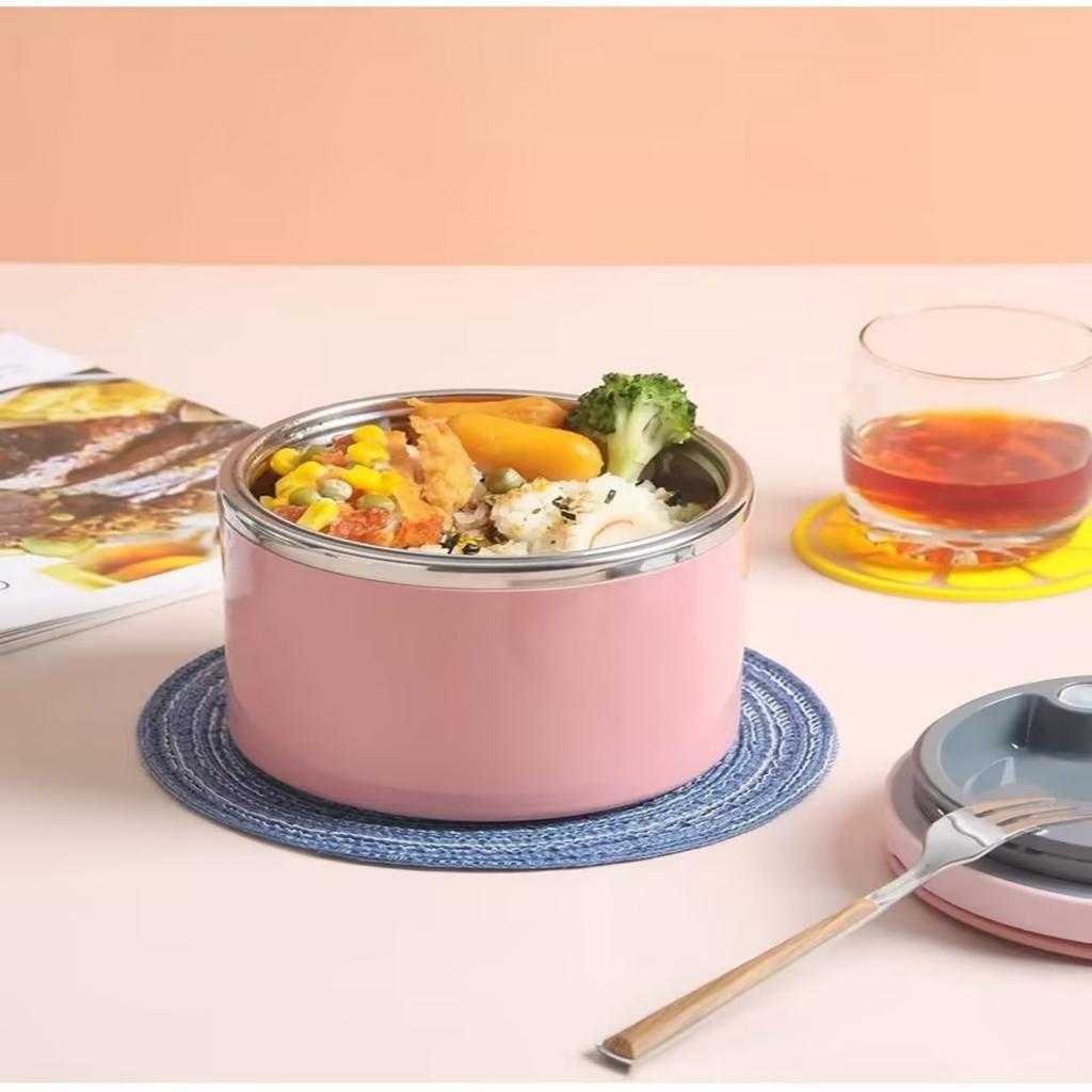 Stainless Steel Food Thermal Jar Vacuum Cup Soup Bowl Lunch Box with Handle Portable Sealed Bento Box Thermos Storage Containers
