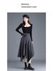 Autumn/Winter 2025 High-Waisted Wool Midi Skirt: Fashionable & Elegant Women's Wear