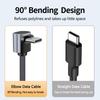 Short 90-Degree Right-Angle USB Type-C to a Cable Nylon Material Power Bank Data Transfer Cord for iPhone 17 for for S25