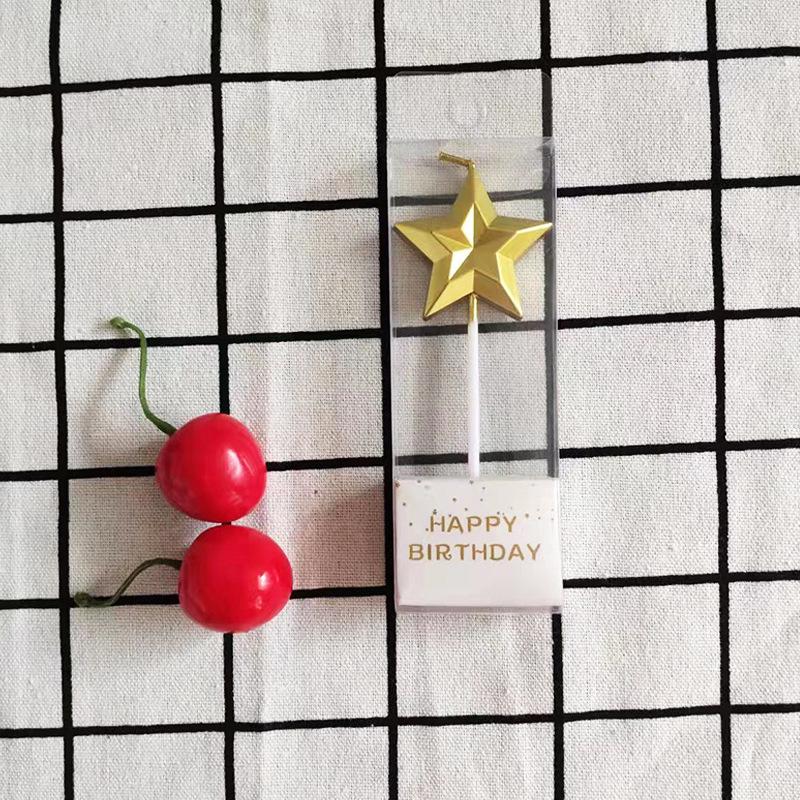 Children's birthday candle personality creative hollow star candle bakery birthday supplies cake candle
