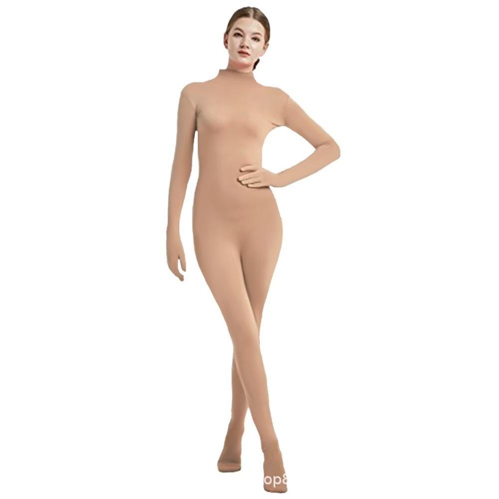 Women's Zentai Solid Color All-inclusive Face-showing Tight Onesie with Hands and Feet Stage Performance Clothes